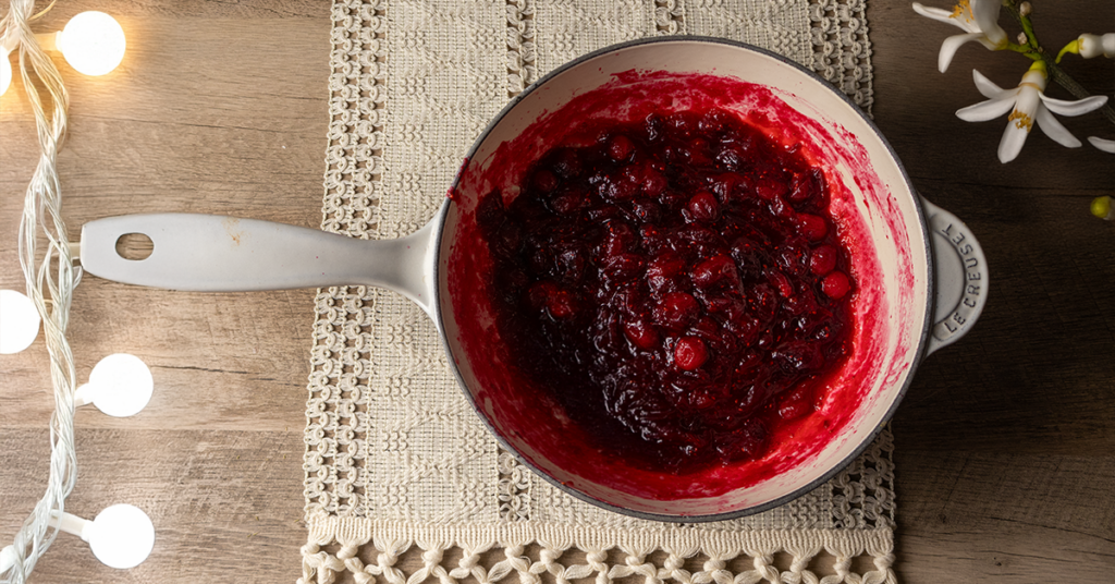 Cranberry sauce preparation